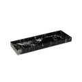 BeyBerk Atticus Black Zebra Marble Vanity Tray  Handcrafted Stone Organizer For Bathroom Countertop Accessories