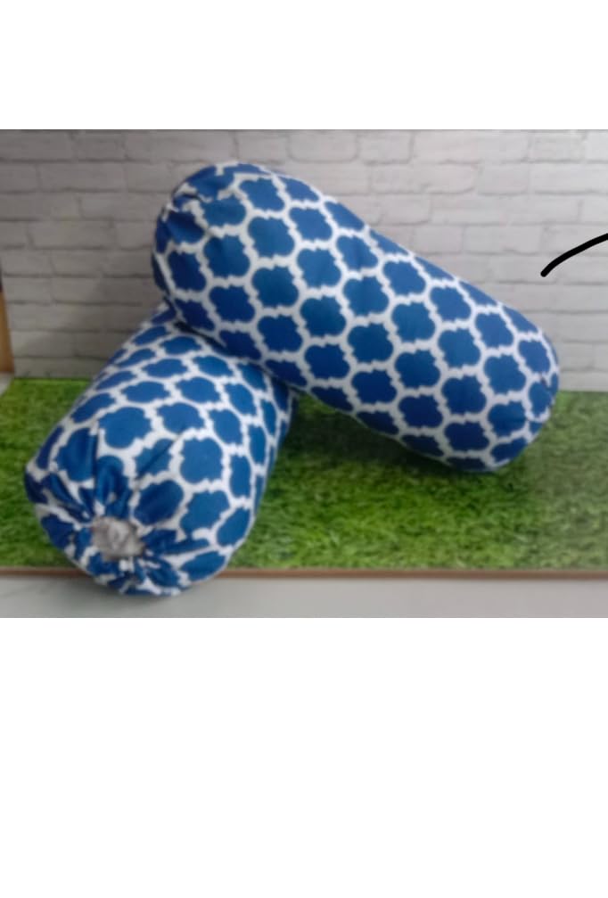 Pink Parrot Printed Cotton Bolster Cover Set Of 2 (16X30 Inch) A18