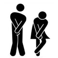 DIY Removable Man Woman Washroom Toilet Bathroom WC Sign, OYEFLY Door Accessories Wall Sticker Home Decor for Kids Living Room H