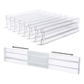 Mann Mart Expandable Kitchen Drawer Organizers: 8Pack Adjustable Dividers For Customizing Drawer Space (1120.6 Inches Wide, 3.
