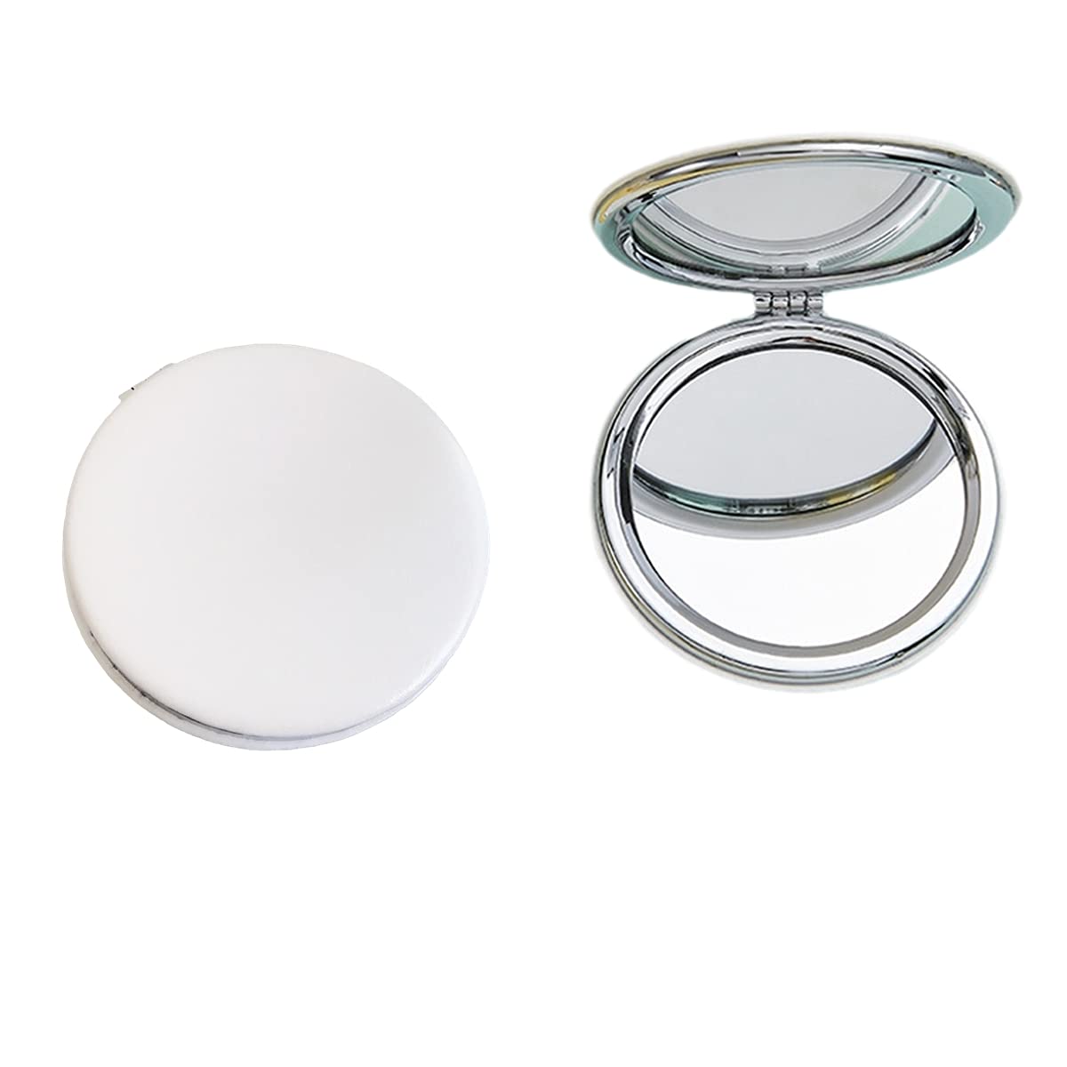 Zcooooool Makeup Mirror,Round Folding Mirror 8 CM, Professional Double-Sided Make Up Mirror (One Side Enlarged,The Other Side No