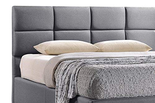 Baxton Studio Sophie Modern & Contemporary Fabric Upholstered Platform Bed, Queen, Grey