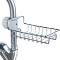DARDRIS kitchen Sink Caddy Organiser, Stainless Steel Faucet Mounted Sponge Holder, towel soap holder,Tap Hanger Organiser Clip