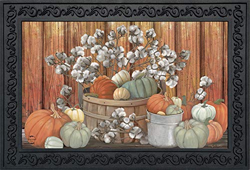 Briarwood Lane Pumpkins And Willows Autumn Doormat Primitive Fall Indoor/Outdoor 30' X 18'
