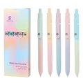Fiover Gel Pens, 5Pcs Black Ink Gel Pens Medium Point 0.7Mm Smooth Writing Pens Ballpoint With Comfort Grip, Aesthetic Pens For