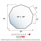 Floortex Blue Crafttex 9Mat 38" X 39" Crafting Protection Mat For Hard Floors