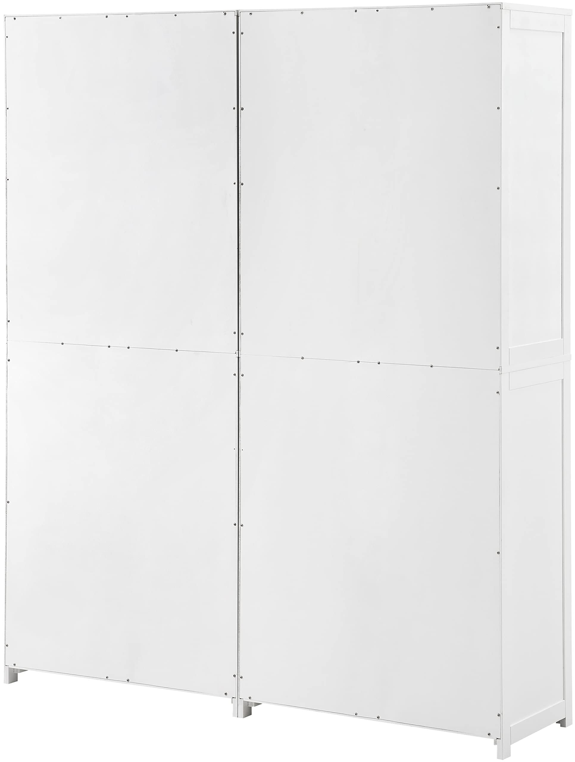 Crosley Furniture Savannah 2-Piece Pantry Storage Cabinet Set with Shelves, Kitchen, Dining, or Laundry Room, White