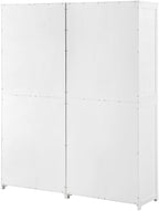 Crosley Furniture Savannah 2-Piece Pantry Storage Cabinet Set with Shelves, Kitchen, Dining, or Laundry Room, White