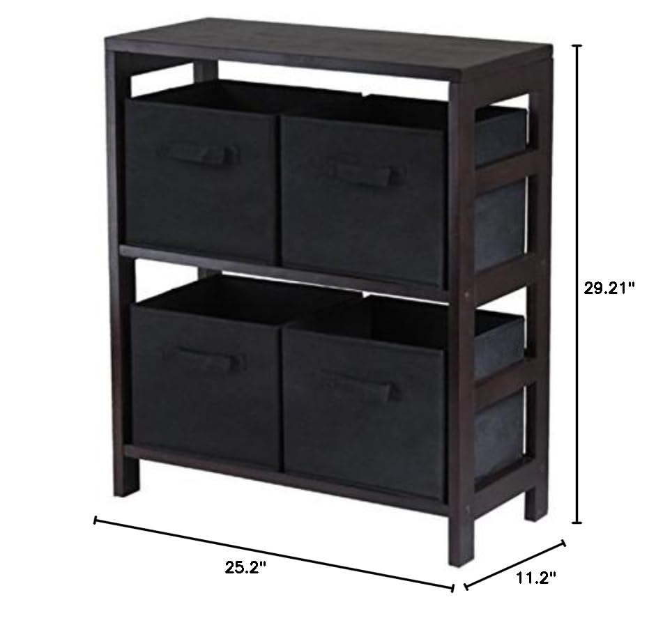 Ergode Wood Capri Folding Baskets - Set of 4 (92261-VV)