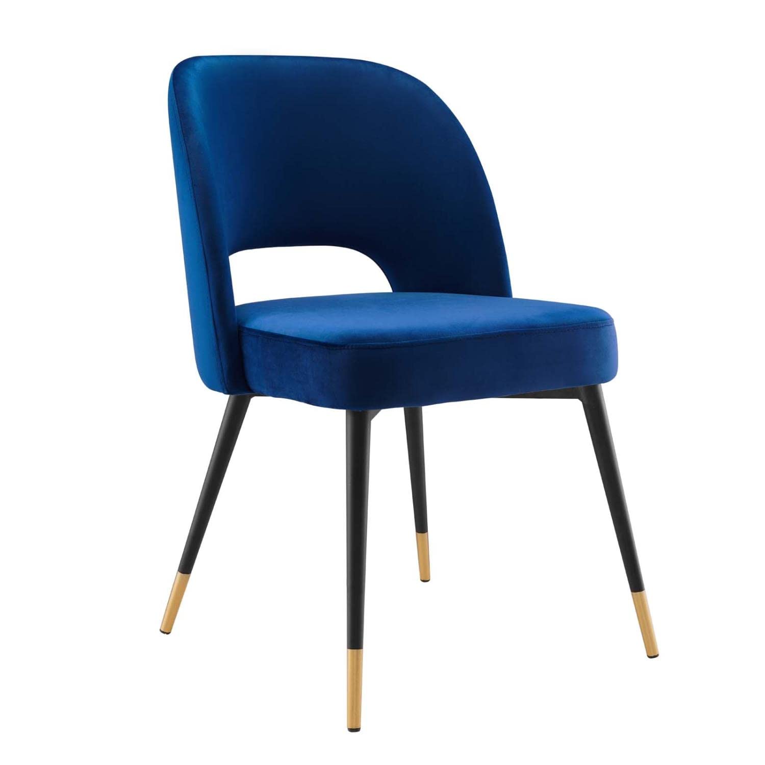 Modway Rouse Upholstered Velvet Side, 1 Pc - Dining Chair, Navy