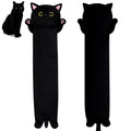 MUFEIRUO Long Cat Plush Long Cat Body Pillow, 33' Cute Black Cat Stuffed Animals Cat Plushie, Soft Cartoon Cat Plush Pillow Kaw