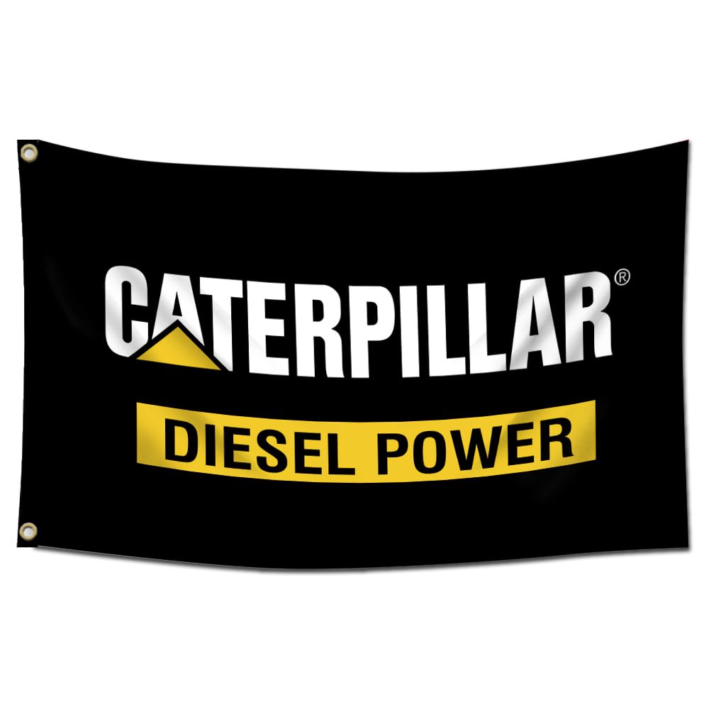 Enmoon Cat Diesel Power Flag Banner 3X5Ft Garage Shop Wall Decor
