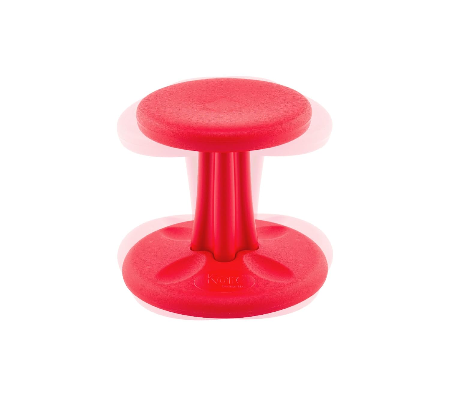KORE Design Wobble Stool Chair, Girls + Boys Kid Desk Stools, Ergonomic Small Office Chairs, Flexible Seating for Active Kids, ADD/ADHD, Classroom, School, Home, Preschool (12in), Age 4-5 yrs, Red