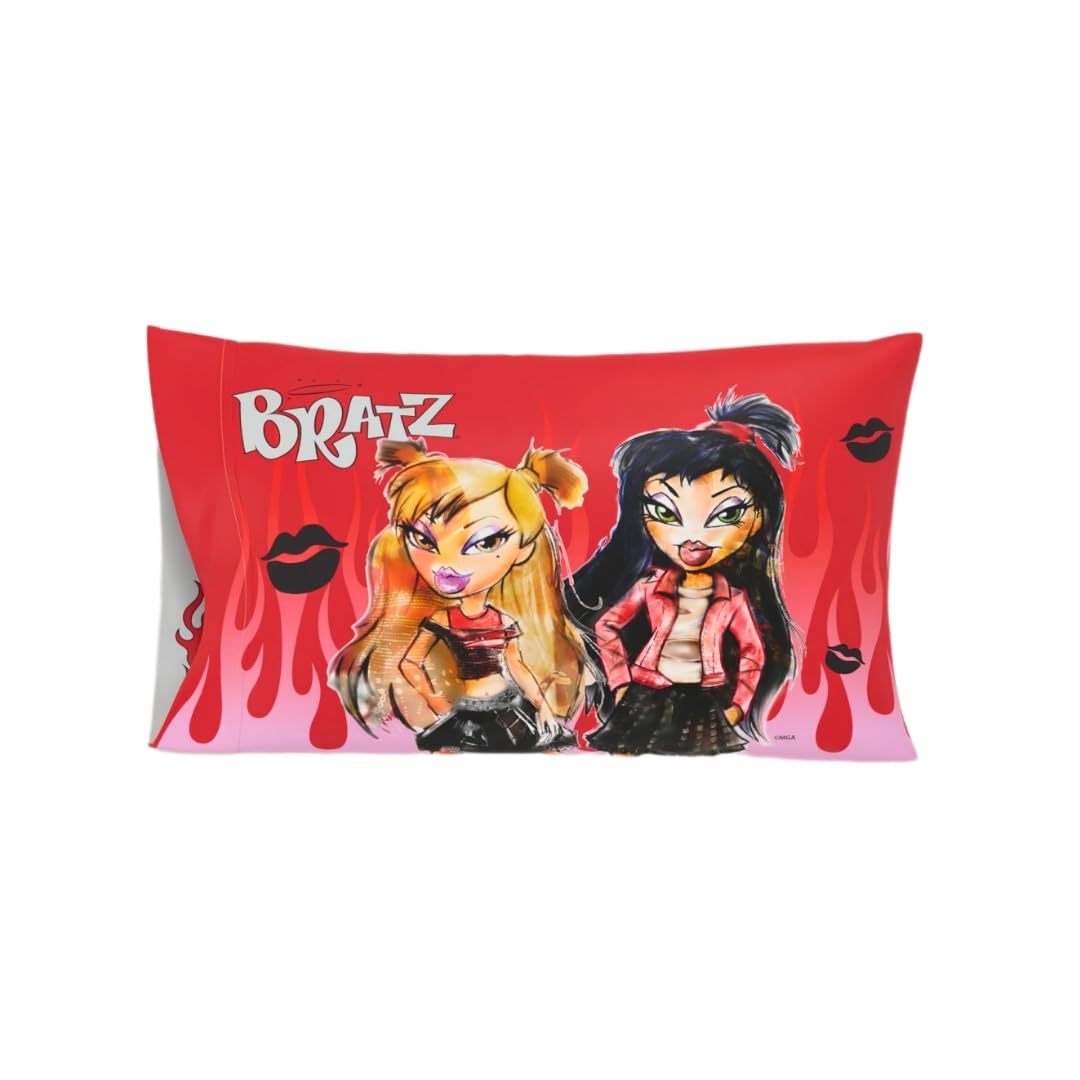 Franco Collectibles Bratz Beauty Silky Satin Standard Reversible Pillowcase Cover 20X30 For Hair And Skin, (Official Licensed Pr