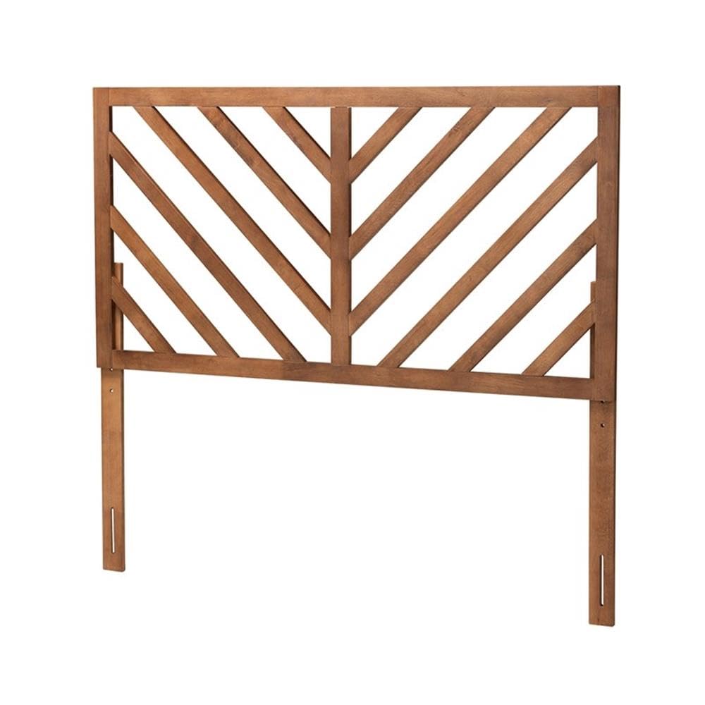 Baxton Studio Belisma Modern and Contemporary Ash Walnut Finished Wood King Size Headboard