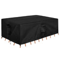 Outdoorlines Outdoor Waterproof Patio Table Furniture Set Covers - Rectangle Couch Sectional Cover Outside Weatherproof Patio Furniture Covering For Deck, Lawn And Backyard 110'L X 84'W X 28'H, Black