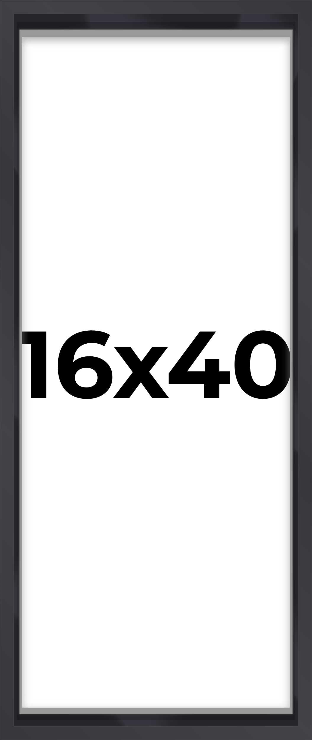 16x40 Shadow Box Frame Contemporary Black | 1'' Depth of Usable Space| Interior Size 16x40 or 40x16 Inches| UV Resistant Acrylic