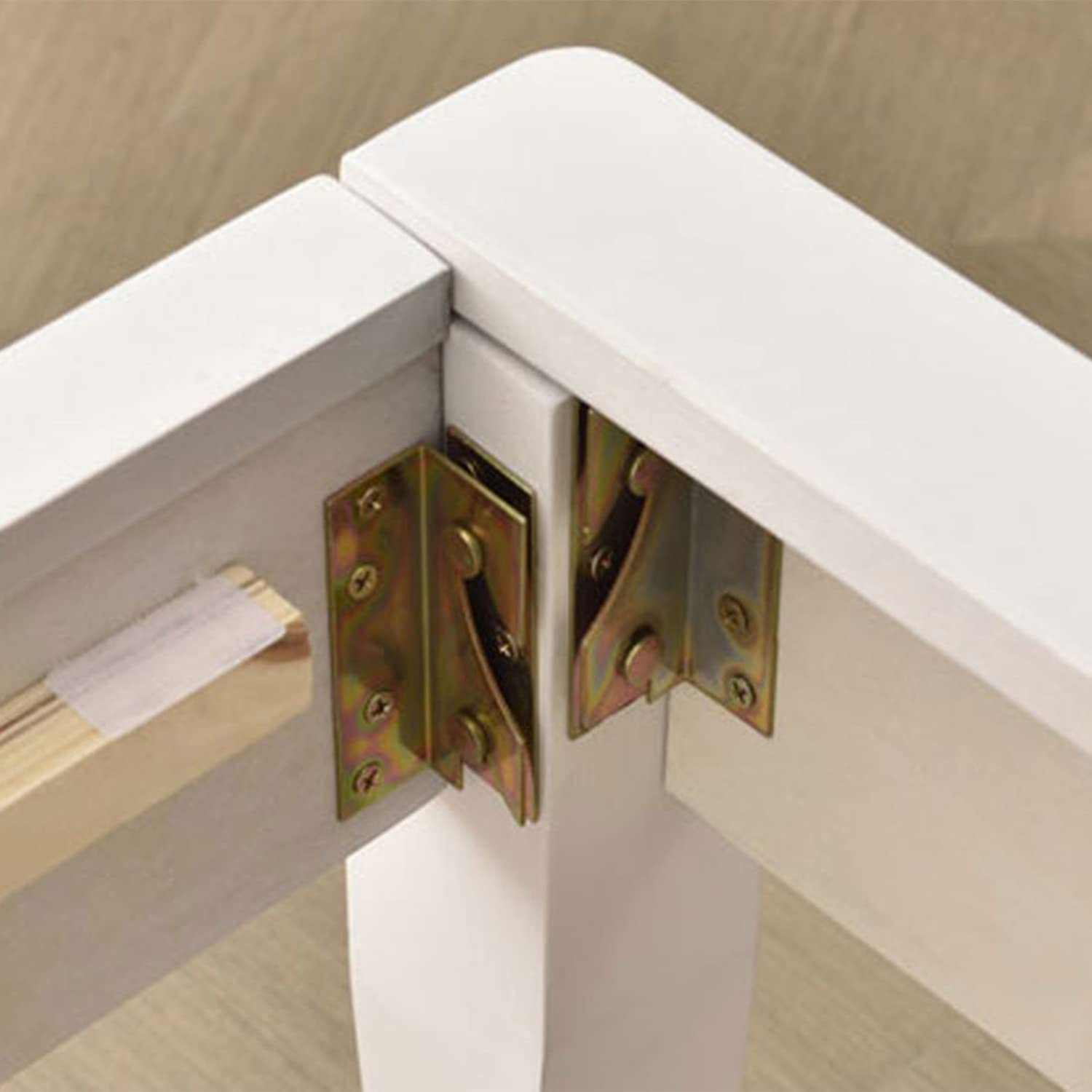 Woodpeckers Furniture And Mattress Stella Solid Pine Wood Platform Bed Frame (White, Twin)