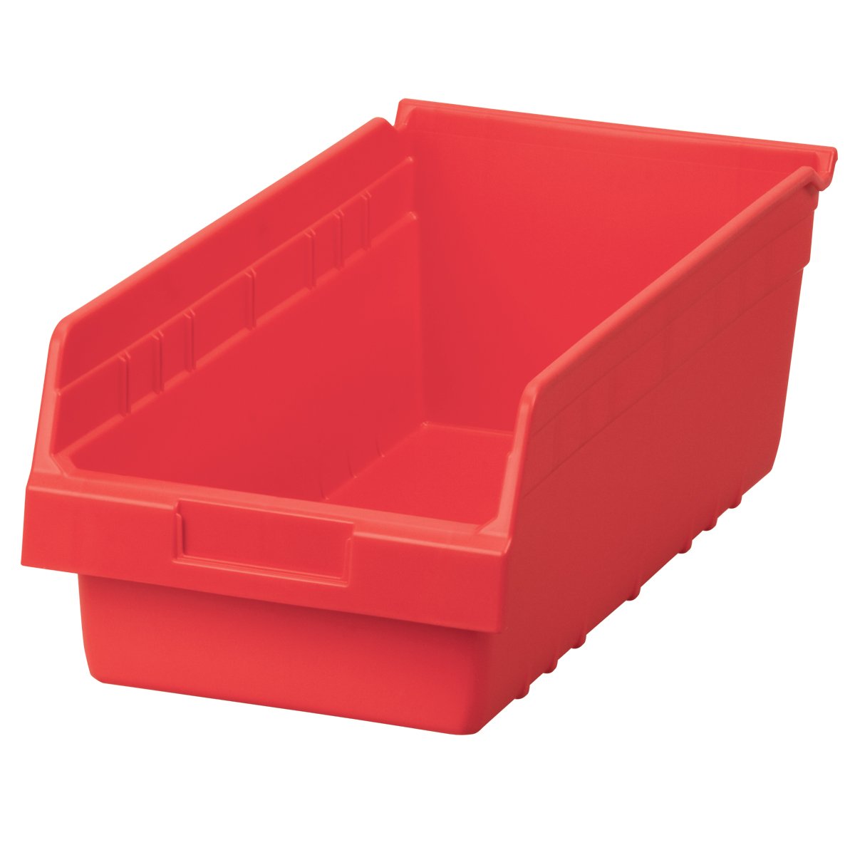 Akro-Mils 30088 Plastic Nesting Shelfmax Storage Bin Box, (18-Inch X 8-Inch X 6-Inch), Red, (8-Pack)