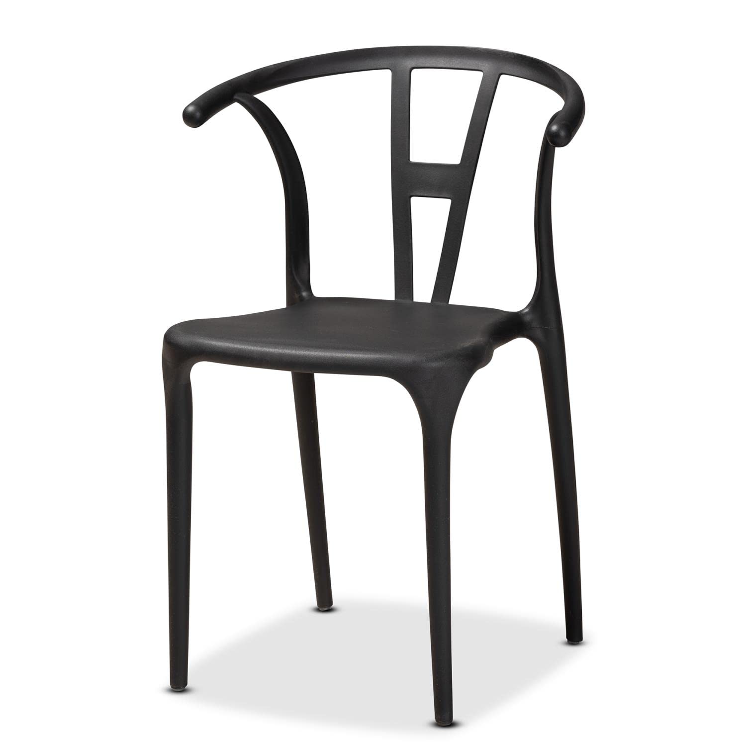 Baxton Studio Warner Black Plastic Dining Chair (Set of 4)