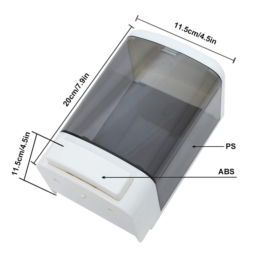 Evhome Manual Soap Dispenser Kitchen Bathroom Wall Mounted Commercial For Liquid Containers Shampoo Gel Chamber Plastic - (33.8