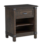 American Woodcrafters Farmwood 1-Drawer Rustic Brown Wood Nightstand