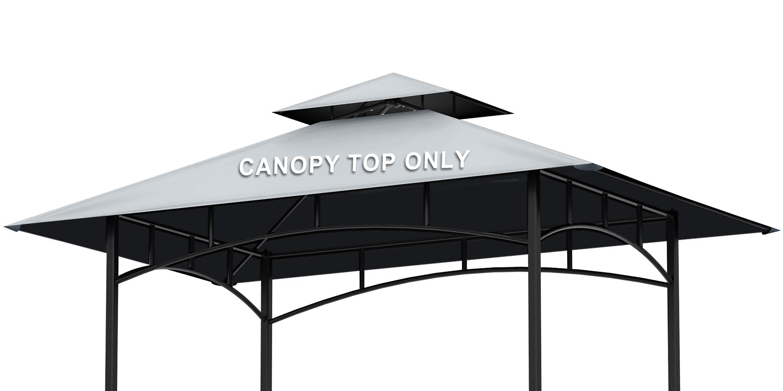 Grill Gazebo Replacement Canopy Top - AONEAR 5x8 Outdoor BBQ Tent Roof Cover Double Tiered Outdoor Grill Shelter Fit for Model
