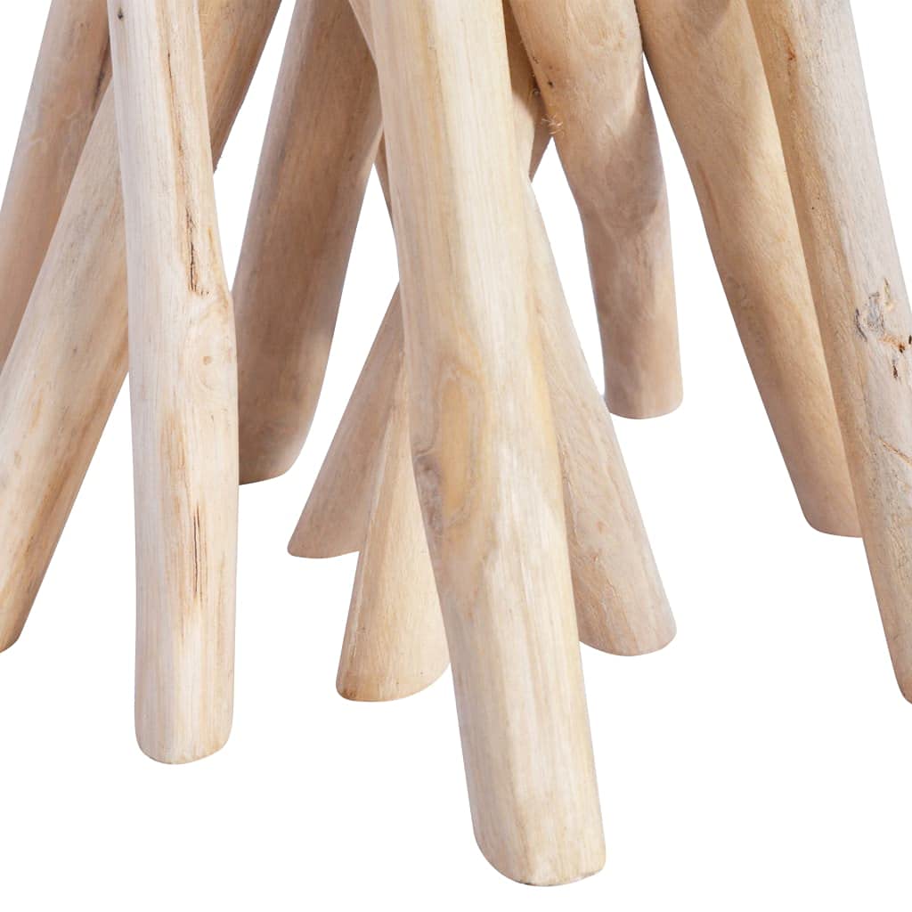 vidaXL Solid Teak Wood Coffee Table with Glass Top Home Bedroom Living Room Office Wooden Hardwood Side Accent Sofa Tea Telephone Table Furniture