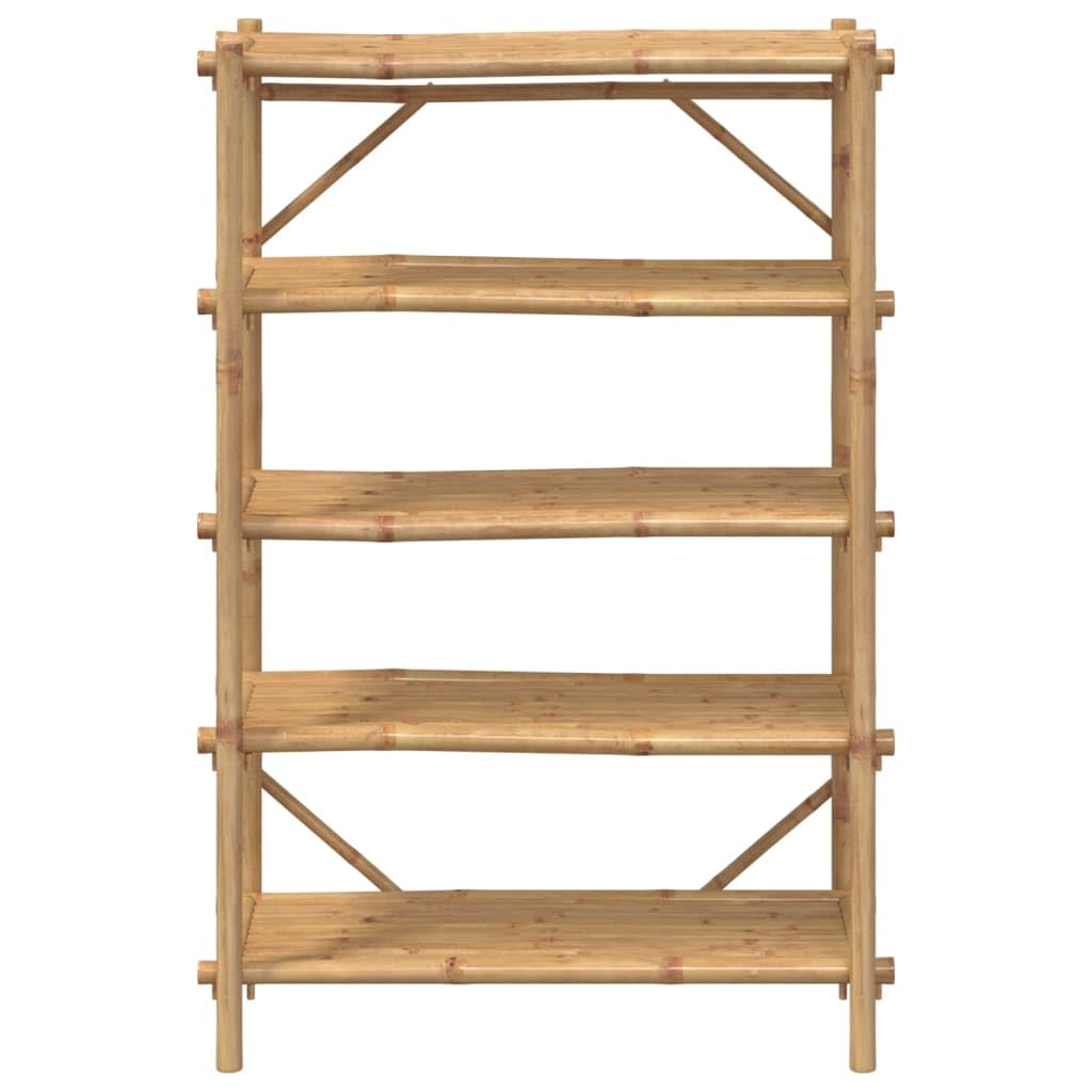 vidaXL 5-Layer Bamboo Shelf - Floating Storage Display Bookshelf - Living Room/Office Furniture - 39.4&quot;x15.7&quot;x59.1&quot;