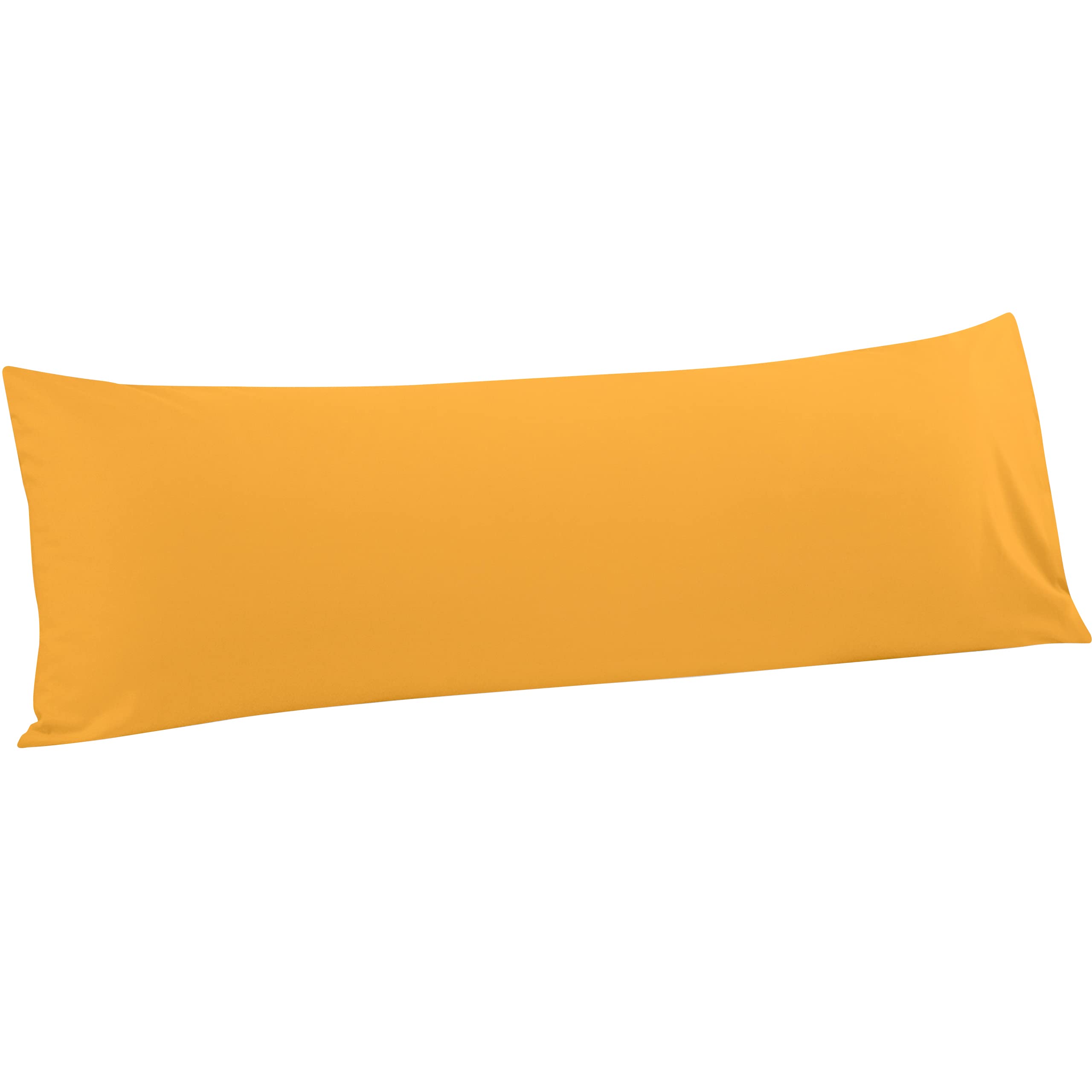 Flxxie Body Pillow Cover - Super Soft Microfiber 20X54 Body Pillow Case - Envelope Closure, Wrinkle, Stain Resistant Ginger Yell