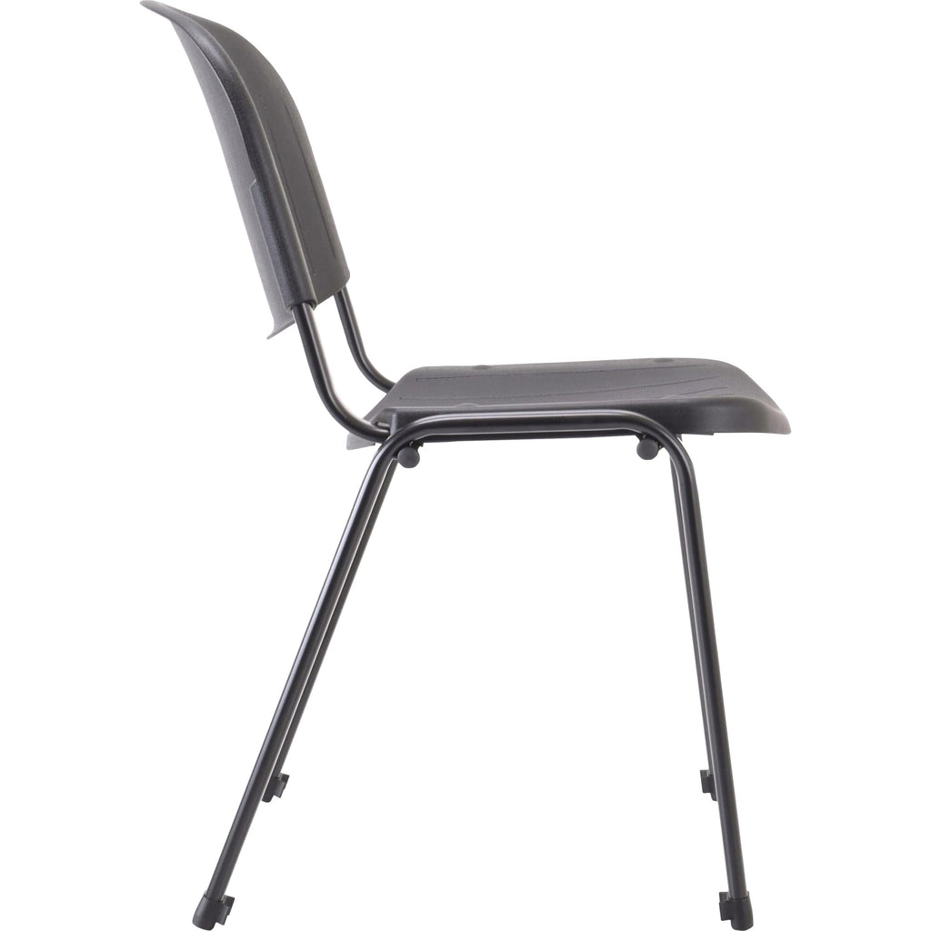 Lorell Low Back Black Stack Chair (Pack of 4)