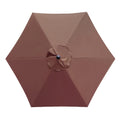 Sunnyglade 7.5Ft 6 Ribs Umbrella Canopy Replacement Patio Top Cover For Market Umbrella (Coffee)
