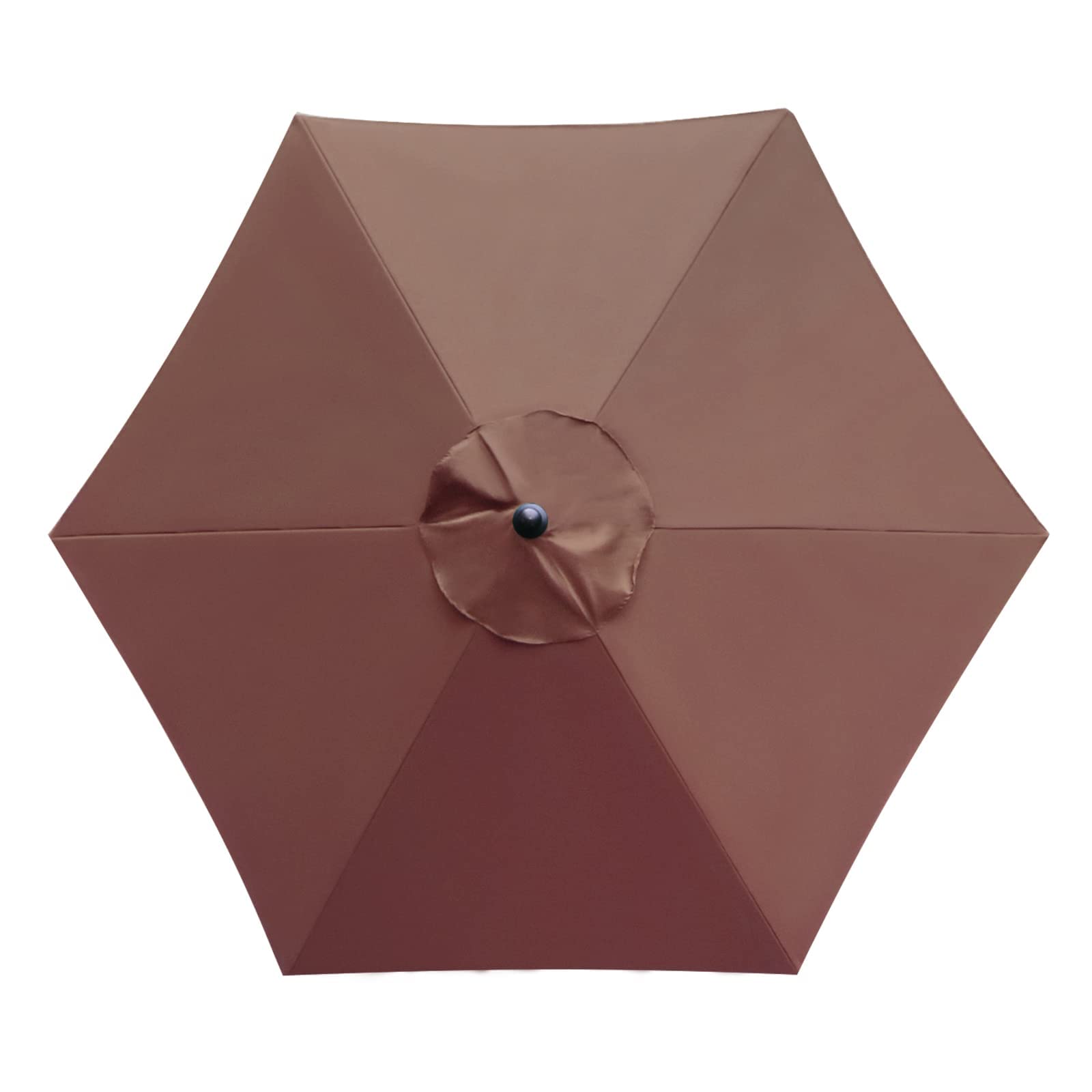 Sunnyglade 7.5Ft 6 Ribs Umbrella Canopy Replacement Patio Top Cover For Market Umbrella (Coffee)