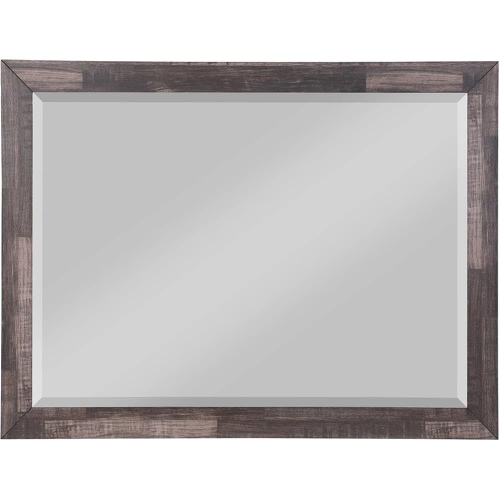 Acme Juniper Rectangular Wooden Frame Bedroom Mirror In Dark Cherry