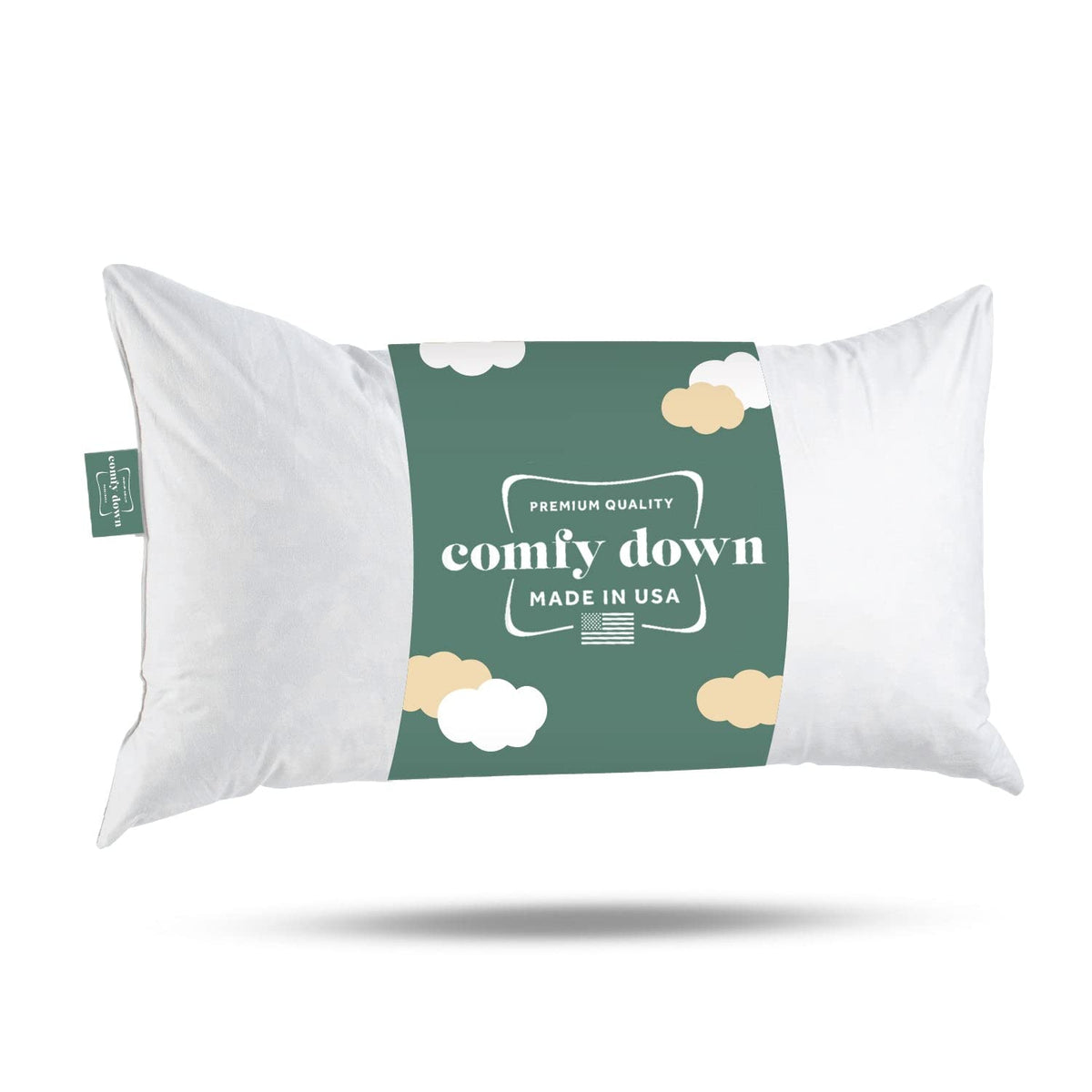 16X22 Decorative Throw Pillow Insert, Down And Feathers Fill, 100% Cotton Cover 233 Thread Count, Rectangle Pillow Insert - Made