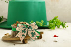 10Pcs Saint Patrick'S Day Wreath Bows St. Patrick'S Bows Brown Green Clover Shamrock Burlap Bows For Wreaths, Irish Festival Rib