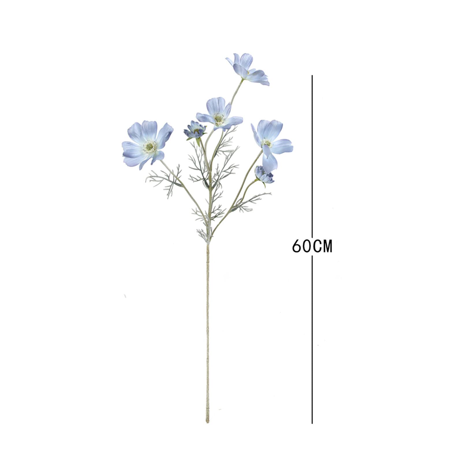 2 Pcs Artificial Fake Flowers Plants Cosmos Silk Flower Arrangements Wedding Bouquets Decorations Plastic Floral Table Centerpie