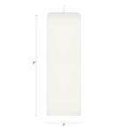 Mega Candles 1 Pc Unscented White Square Pillar Candle, Hand Poured Premium Wax Candles 3 Inch X 9 Inch, Home D  Cor, Wedding Re