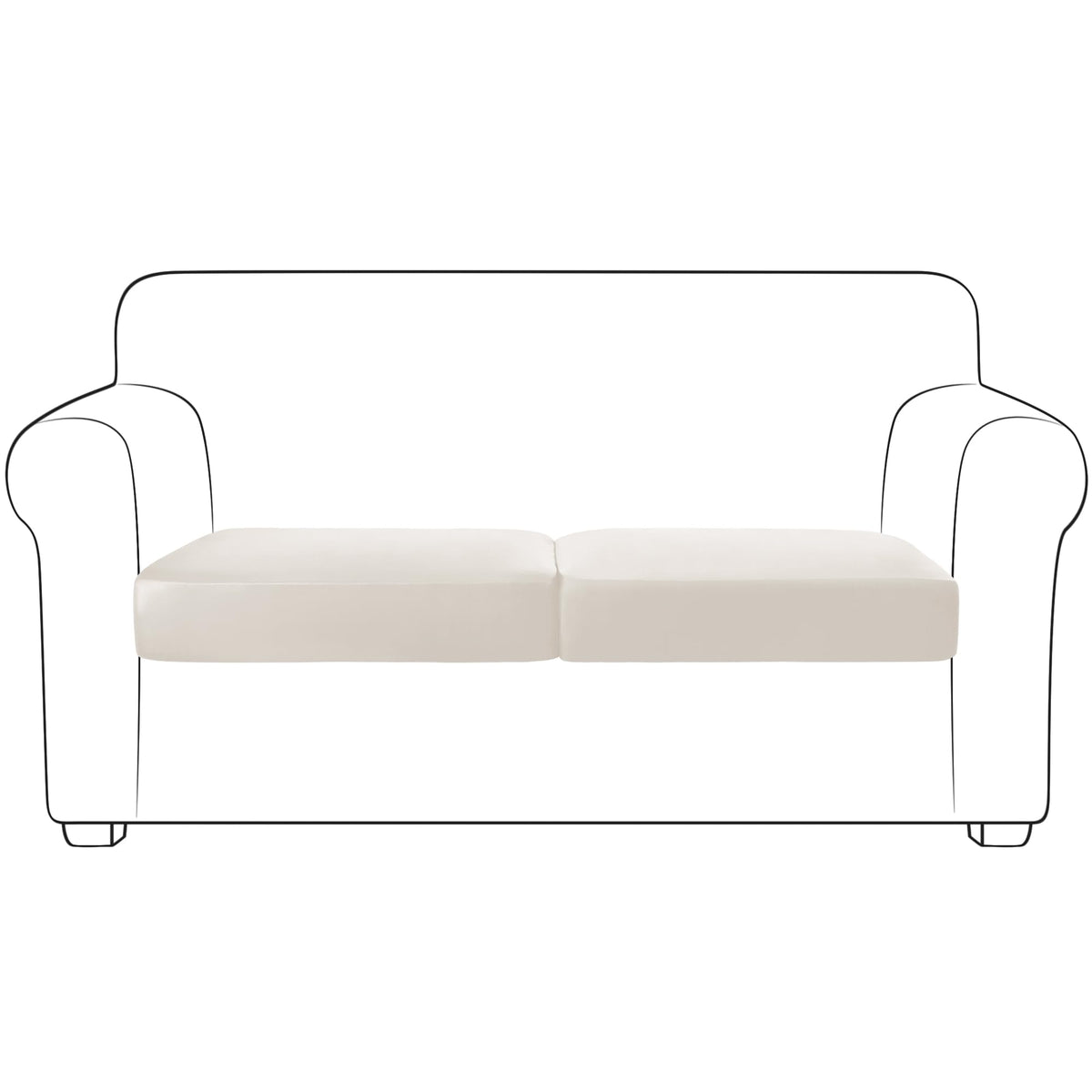 Yates Home PU Leather Couch Sofa Cushion Slipcover Water-Proof Elastic Chair RV Seat Covers Loveseat Sofa Furniture Protector Sl