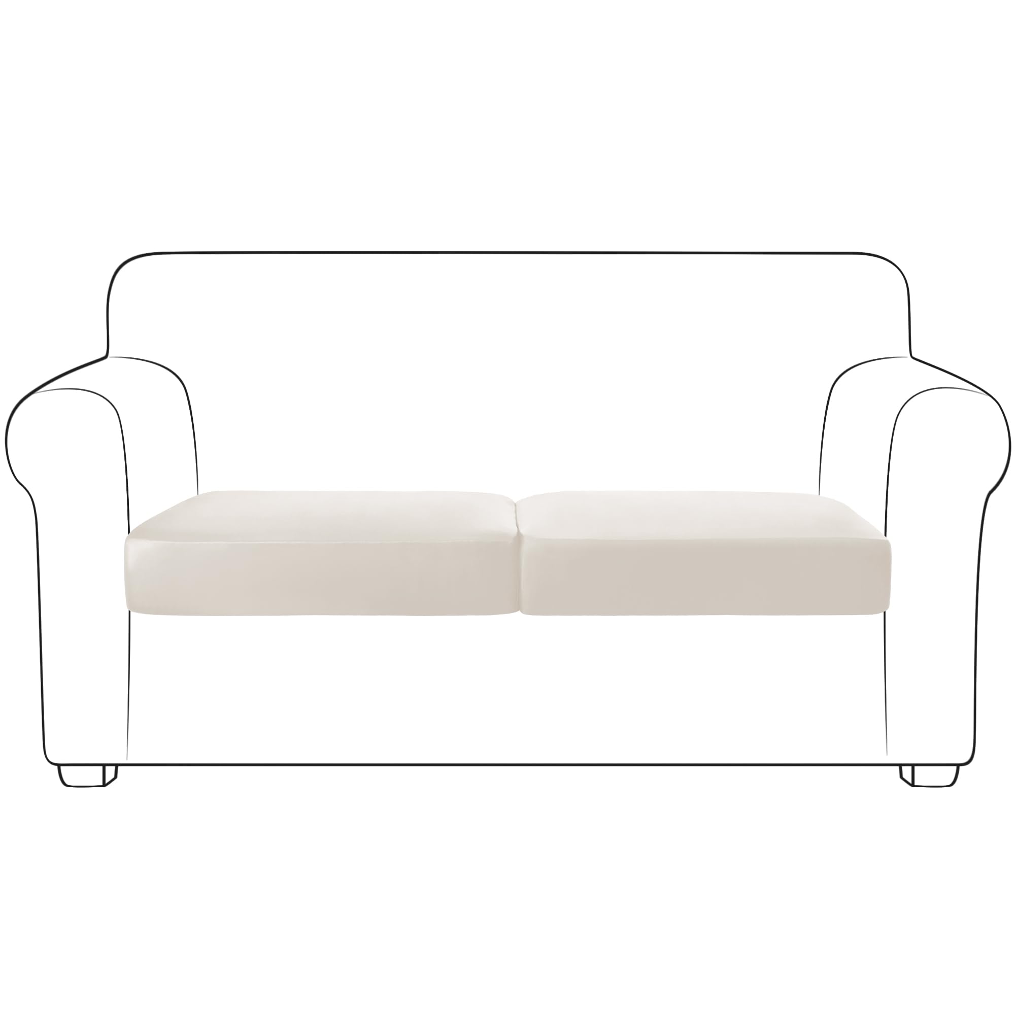 Yates Home PU Leather Couch Sofa Cushion Slipcover Water-Proof Elastic Chair RV Seat Covers Loveseat Sofa Furniture Protector Sl