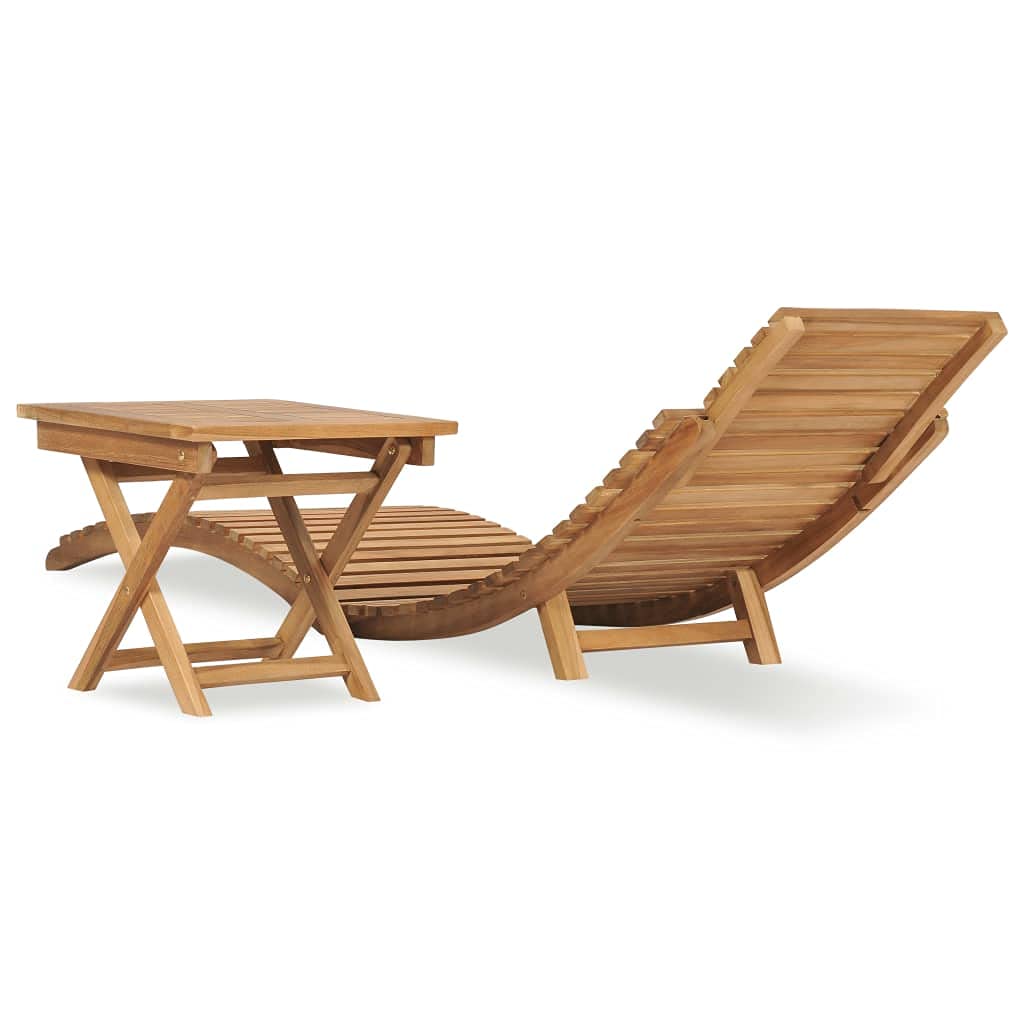 Patio Lounge Chair Outdoor Chaise Lounge with Table