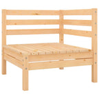 vidaXL 4-Piece Wooden Patio Lounge Set - Solid Pinewood Construction - Rustic Charm - Outdoor Garden Furniture - Easy Maintenance and Assembly - Modular Design