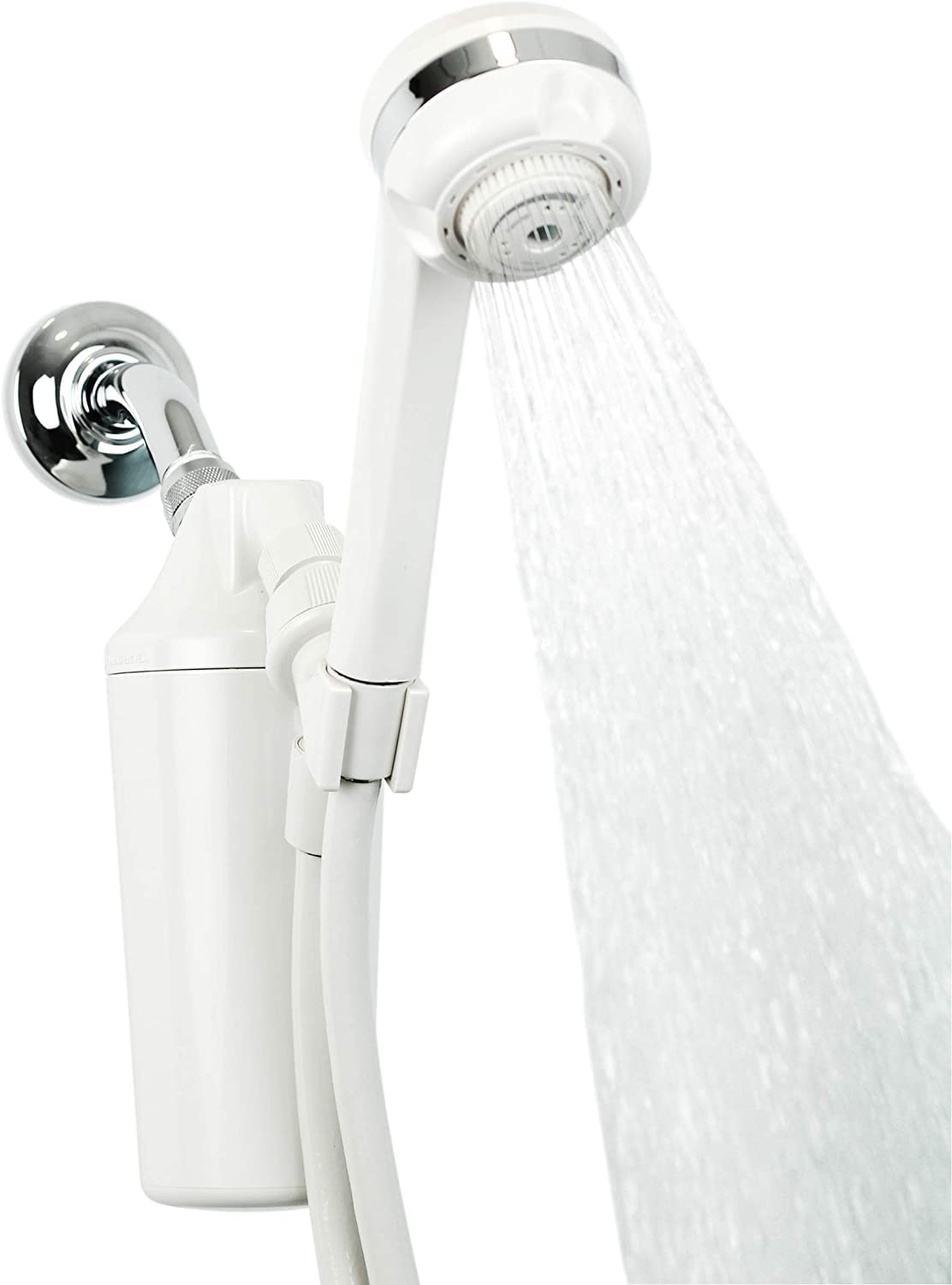 Aquasana Filtered Shower Head - WaterSense Certified w/ Handheld Wand - Reduces Over 90% of Chlorine from Hard Water - Carbon & 