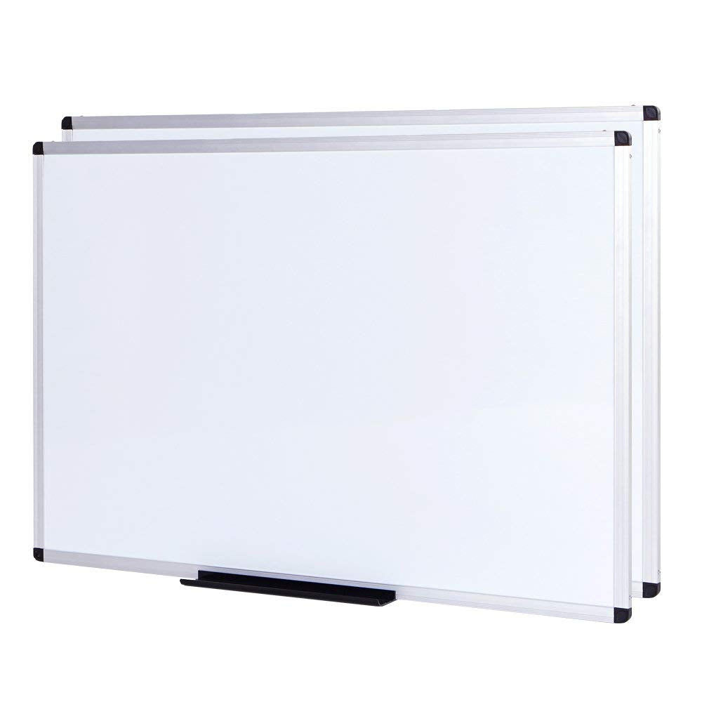 Viz-Pro Magnetic Dry Erase Board, 72 X 40 Inches, Pack Of 2, Silver Aluminium Frame