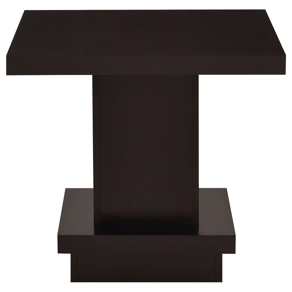 Coaster Furniture Pedestal End Table Cappuccino 705167