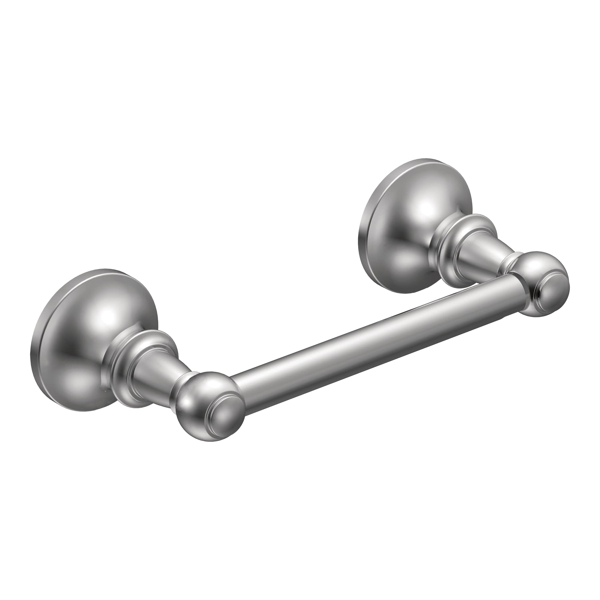 Moen Vale Chrome Double Post Pivoting Toilet Paper Holder, Wall Mounted Toilet Tissue Holder DN4408CH