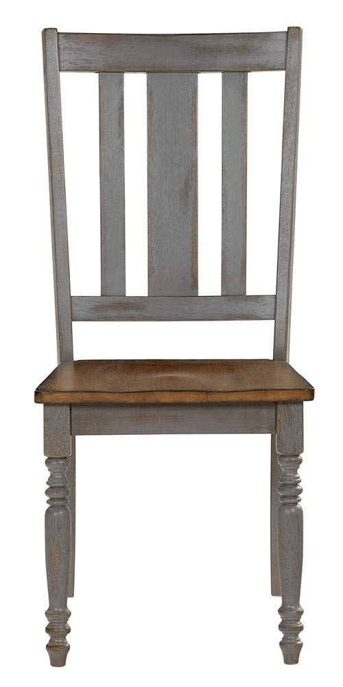 Progressive Furniture Midori Dining Chairs Set Of 2, 18&quot; W X 22&quot; D X 39&quot; H, Oak/Brushed Gray