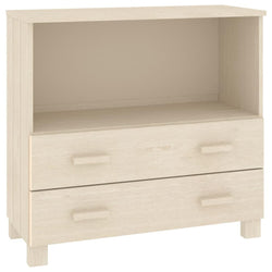 SKM Sideboard Honey Brown 33.5"x13.8"x31.5" Solid Wood Pine-04961026