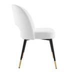 Modway Rouse Upholstered Velvet Side, 2 Pcs - Dining Chairs, White