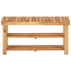vidaXL Solid Acacia Wood Shoe Rack/Bench - Compact, Multi-purpose and Durable Furniture with Distinctive Slatted Design, Natural Wood Color